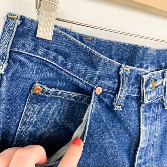 VTG 90s Lee High Waisted Denim Cut Off Shorts Sz 28 - Picture 4 of 8